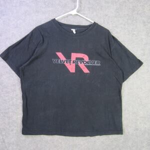 VINTAGE Velvet Revolver Shirt Mens Medium Black Band Rock Music Graphic 2003 00s
